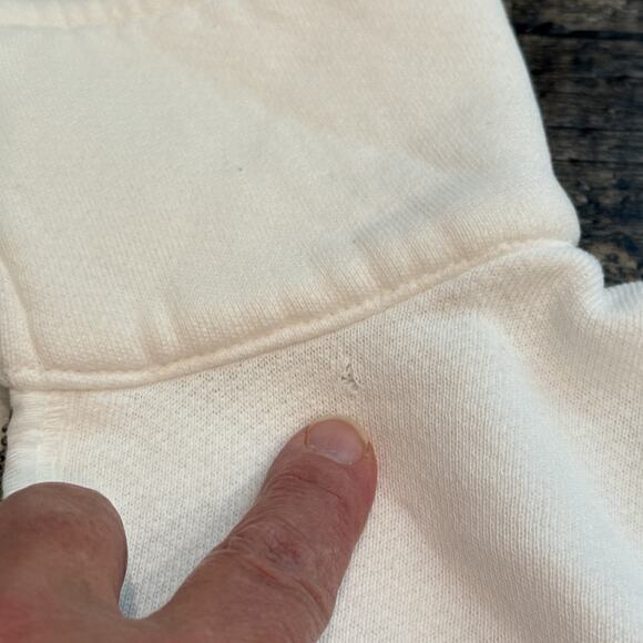 RE/DONE Pullover Womens Small Off White Half Zip‎ Sweatshirt Made USA Cotton - Picture 9 of 16